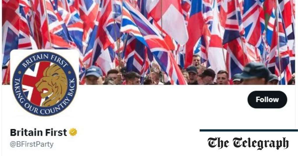 Twitter verifies far-right group Britain First with gold tick