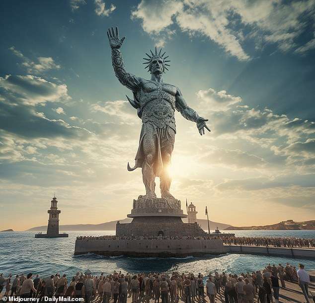 From the Colossus of Rhodes to the Statue of Zeus: AI reimagines how ancient Seven Wonders of the World that were destroyed by war and natural disasters thousands of years ago would look like today