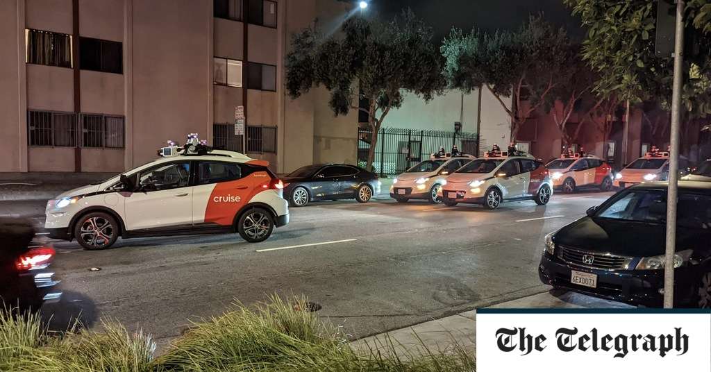 Swarm of malfunctioning driverless taxis brings traffic to a halt for hours