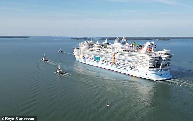 Birth of behemoth Icon of the Seas: Fascinating footage shows world’s biggest cruise ship being built, from the first cut of steel to the 363-tonne AquaDome being installed