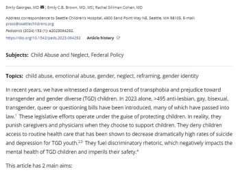 EXCL: American Academy of Pediatrics says denying gender affirming care to trans children is ‘CHILD ABUSE’