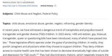 EXCL: American Academy of Pediatrics says denying gender affirming care to trans children is ‘CHILD ABUSE’