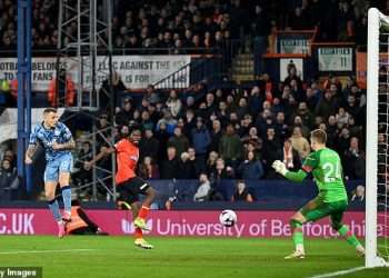 Luton 2-3 Aston Villa: Sub Lucas Digne heads home late winner for visitors after blowing two-goal lead to boost top-four hopes… with Hatters four points from safety after defeat