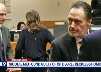 Nicolae Miu is found guilty of first degree reckless homicide of boy, 17, during tubing trip after gang of teens accused him of being pedophile