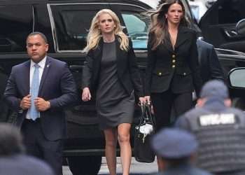 The OTHER glamorous aide supporting Trump at his trial: Meet his golf partner Natalie Harp