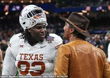 Top NFL prospect and former Texas defensive lineman T’Vondre Sweat ‘is arrested for driving while intoxicated’ just over two weeks before 2024 Draft