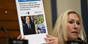 Dr. Fauci tears up during congressional testimony as Republicans tear into him for Covid ‘lies’ and Majorie Taylor Greene says he belongs in ‘prison’