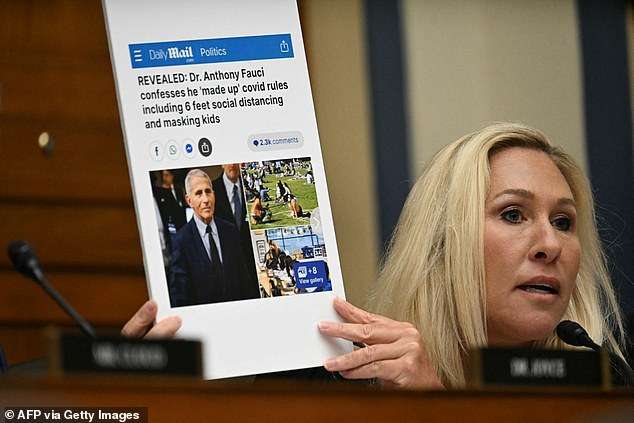 Dr. Fauci tears up during congressional testimony as Republicans tear into him for Covid ‘lies’ and Majorie Taylor Greene says he belongs in ‘prison’
