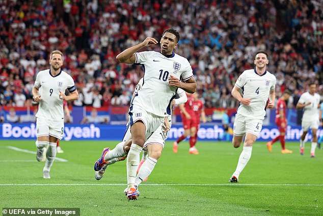 England 1-0 Serbia: A flying header from Jude Bellingham gets England’s Euros campaign underway in style sending watching WAGs into raptures