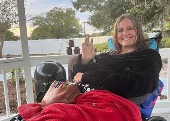 Florida woman, 38, warns of risks of psychedelics after she hurled herself off a stairwell on LSD, leaving her paralyzed from the neck down