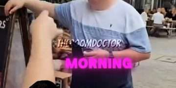 ‘He’s got The Chase in the morning!’ Exuberant England fans serenade ‘The Beast’ Mark Labbett lookalike ahead of Three Lions’ Euro 2024 semi-final showdown against the Netherlands