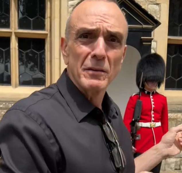 The Simpsons’ Hank Azaria shares hilarious clip of him attempting to make a King’s Guard laugh by doing impersonations of his famous characters including Chief Wiggum and Moe