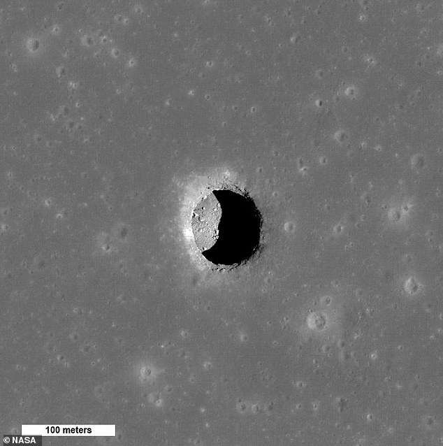 The moon has a secret underground CAVE: Scientists discover an empty lava tube beneath the lunar surface – and say it could be the perfect base for future settlers