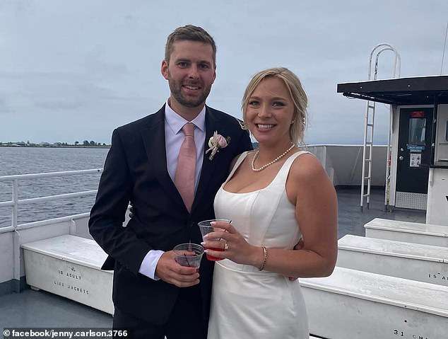 Wedding cruise is plunged into terror after pleasure boat struck rocks while newlywed couple and 82 guests celebrated their nuptials