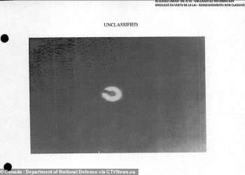 First image released of ‘cylindrical’ UFO shot down by US fighter jet over Alaska in 2023