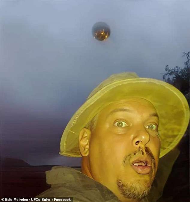 Ominous moment glowing spherical UFO is captured in man’s hiking trail selfie – and his unwanted military encounters that followed