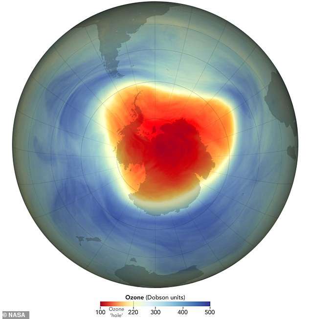 Revealed: 2024 ozone hole over the Antarctic is declared the 7th-smallest since 1992 as NASA predict the date when the layer could close