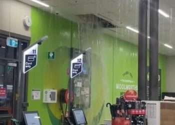 Woolworths supermarket roof collapses as wild weather strikes Queensland