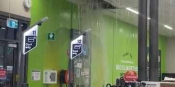 Woolworths supermarket roof collapses as wild weather strikes Queensland