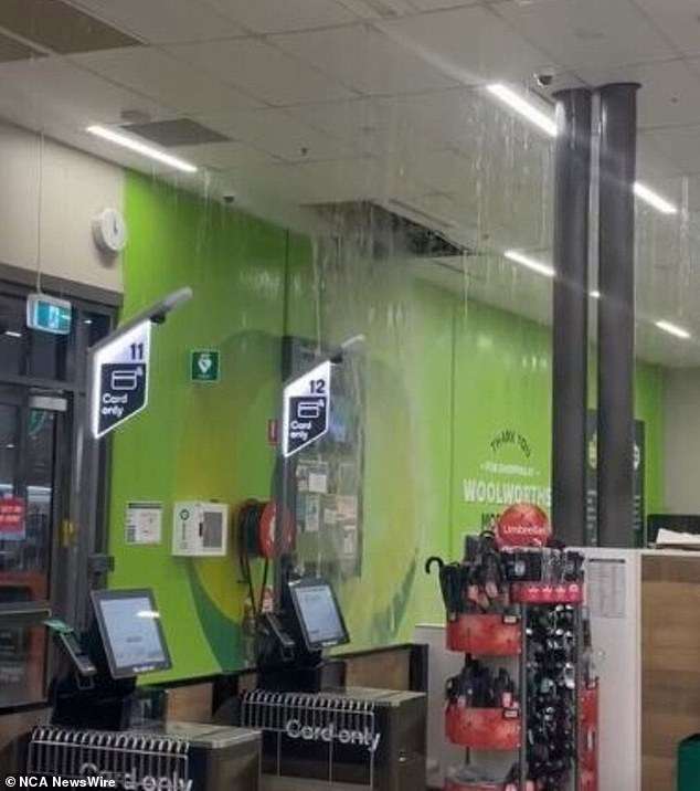 Woolworths supermarket roof collapses as wild weather strikes Queensland