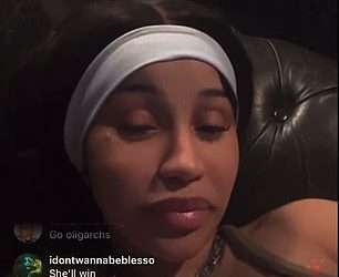 Cardi B leads liberal celebrity meltdown as Trump heads for victory: Singer’s f-word rant telling Republicans to ‘burn your hats’