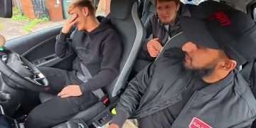 Fans fear Man United prodigy, 17, has ‘a bad attitude’ as footage shows his angry row with instructor after failing mock driving test – while his famous MMA star brother watches on