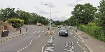 Man killed and six people rushed to hospital after police chase ends in three-car pile-up