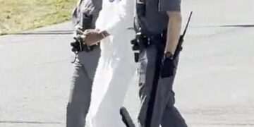 Eerie facial expression of ‘killer’ dad Luciano Frattolin as he’s perp-walked into court ‘for murdering daughter’, 9, after awful ‘motive’ emerged