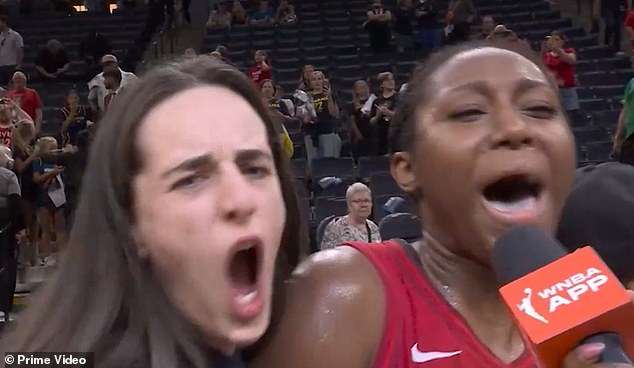 WNBA fans rip into ‘strange’ Aliyah Boston question as Caitlin Clark steps in to ‘save’ teammate