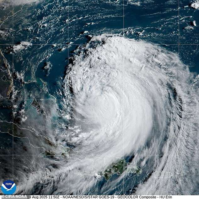 Hurricane Erin tracker reveals SEVEN states facing coastal threats as monster storm rips toward East Coast