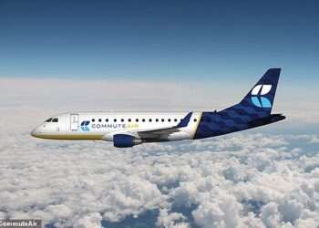 Passenger jet loses control and skids off the runway during heavy rain in Virginia… before concrete blocks save lives of everyone on board