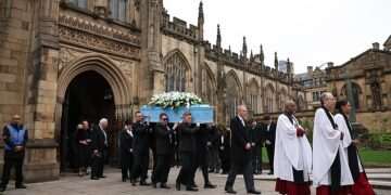 If there was a dry eye among this congregation of champions, then I for one was too welled up to notice: Here’s what I saw inside Ricky Hatton’s cathedral funeral service, writes JEFF POWELL