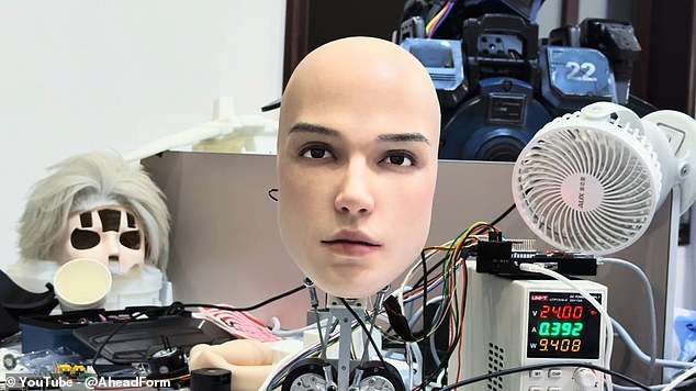 Uncanny Valley! Creepy robotic head has eerily human-like facial expressions and movements