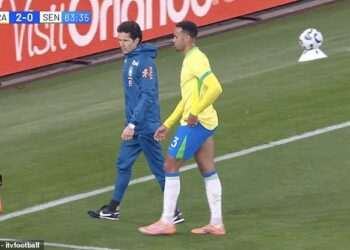 Arsenal suffer HUGE injury scare ahead of next week’s North London Derby as key man limps off with groin issue on international duty