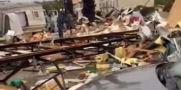 British woman, 85, is killed and dozens injured as Storm Claudia winds rip through Portugal holiday campsite