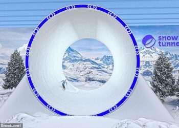 Snow way! Giant hamster wheel-like revolving ski slope where people can ski year-round is set to open in Australia in 2027