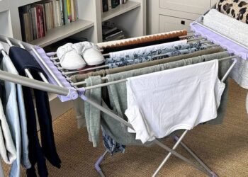 Heated clothes airer with 12m drying space costs 6p an hour and is under £50