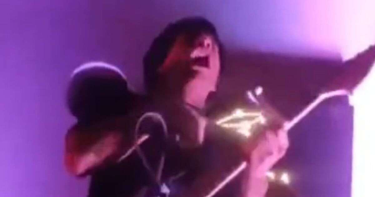 Moment hit singer is electrocuted on stage as crowd watch on in horror | Celebrity News | Showbiz & TV