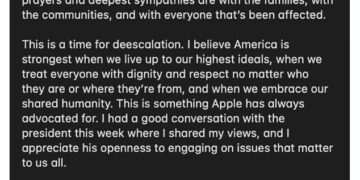 Apple slammed after internal memo about Minneapolis ICE killing leaks online