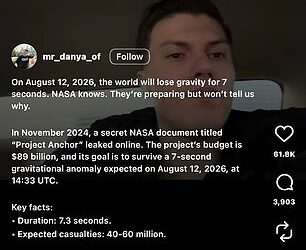 NASA debunks wacky conspiracy theory claiming Earth will lose gravity for 7 seconds on August 12 – after it sent social media users into a frenzy