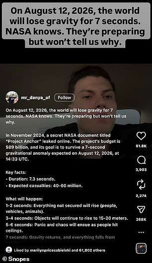 NASA debunks wacky conspiracy theory claiming Earth will lose gravity for 7 seconds on August 12 – after it sent social media users into a frenzy
