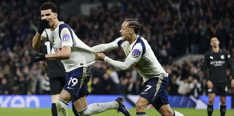 Tottenham vs Manchester City – Premier League LIVE: Latest score, team news and updates as Dominic Solanke’s second-half brace – including a stunning scorpion kick – earns Spurs a draw
