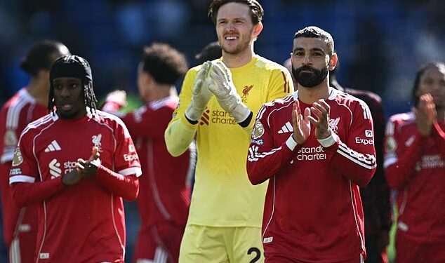 Liverpool’s third-choice goalkeeper Freddie Woodman set for extended run in the team as Reds learn extent of Giorgi Mamardashvili’s injury after leaving Merseyside Derby on stretcher