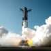 Extraordinary fireball during tense final maneuvers of SpaceX Starship that is set to carry men to moon